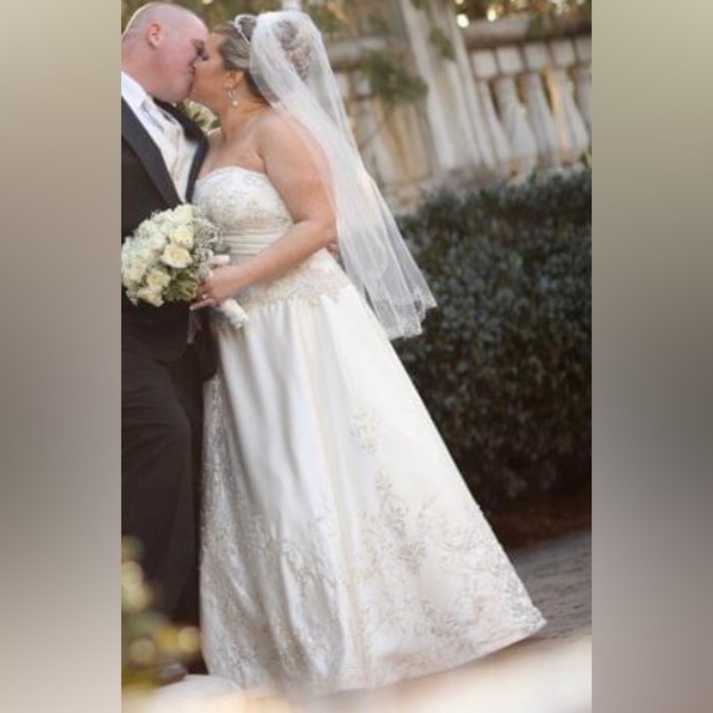 Absolutely beautiful and elegant Private Label by G wedding gown. Off white.